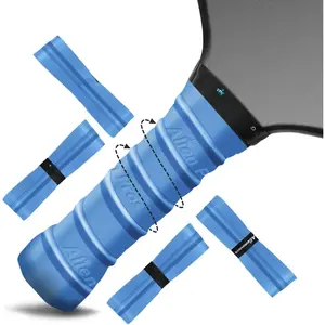 Pickleball Overgrip (4-Pack) with Ridges for  Grip Control - Precut and Tac Feel Pickleball Grip Tape - Non-Slip Pickleball Paddle Grip Tape for
