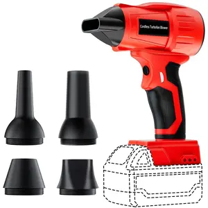 Turbo Jet Blower Cordless Dust Blower for Milwaukee M18 18V Battery, Air Duster Jet Fan Turbo Leaf Blower 350W 96000 RPM Adjustable Wind Speed, for Dust Removal Cleaning（No Battery）