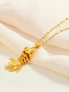 Koi Fish Design Pendant Necklace for Women, Fashion Jewelry for Party, Daily Clothing Decor, Trendy All-match & Exquisite Jewelry for Birthday Gift, Fashion Jewelry Accessories