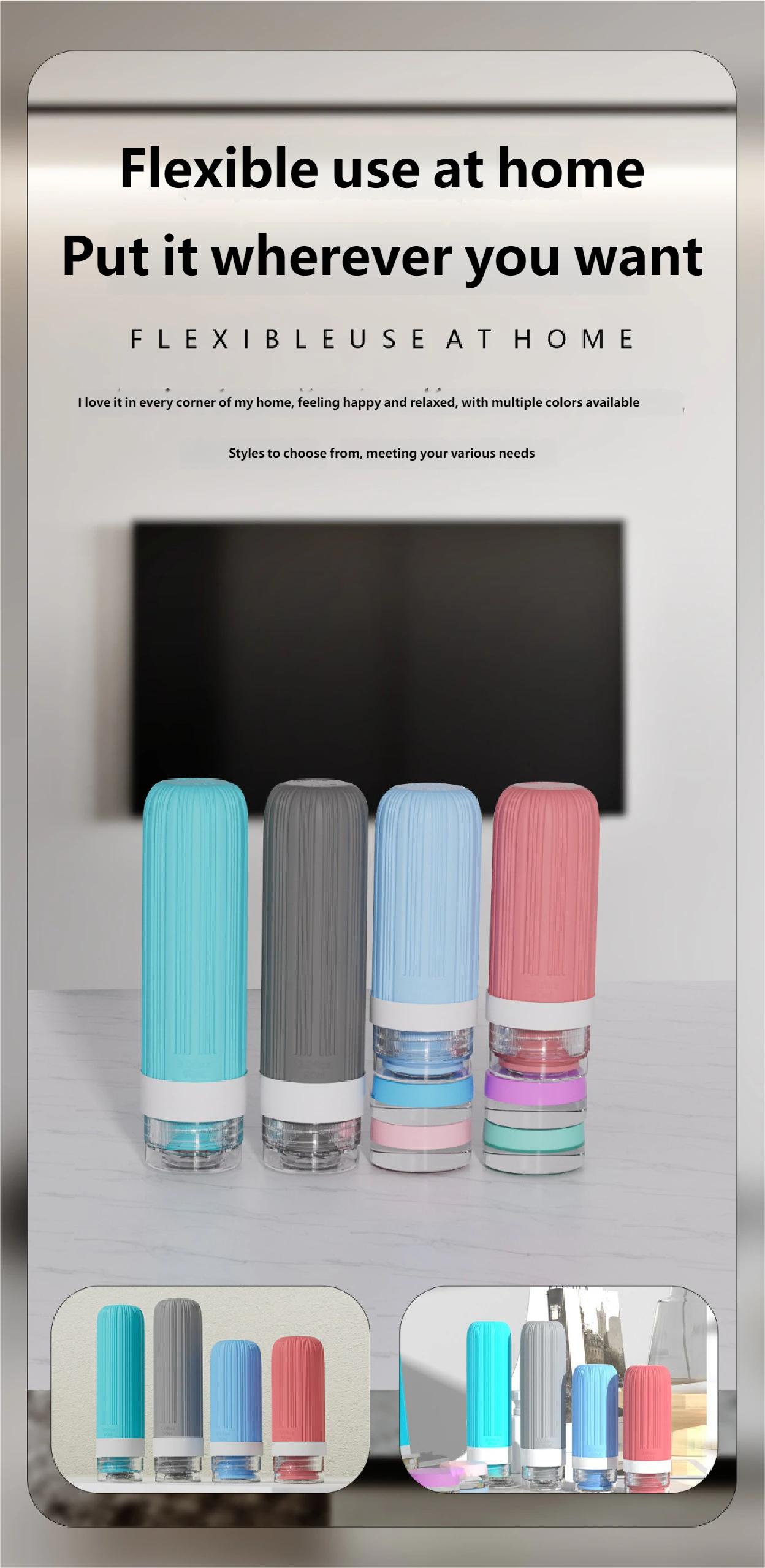 Travel Silicone Shampoo and Shower Gel Bottles Set, Leak-Proof Portable Toiletry Containers, Refillable Travel Bottles for Shampoo, Conditioner, Soap, Camping, Vacation, & Business Trip Essential