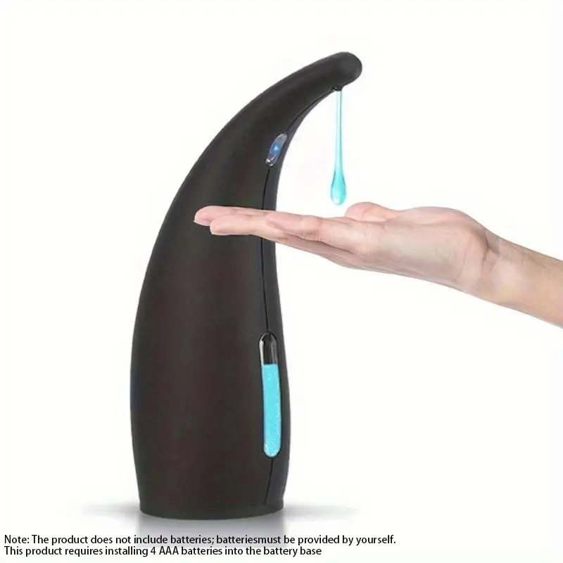 Automatic Soap Dispenser, Touchless Liquid Dispenser for Kitchen & Bathroom, Infrared Motion Sensor, Waterproof, 300ML/11oz Rubber