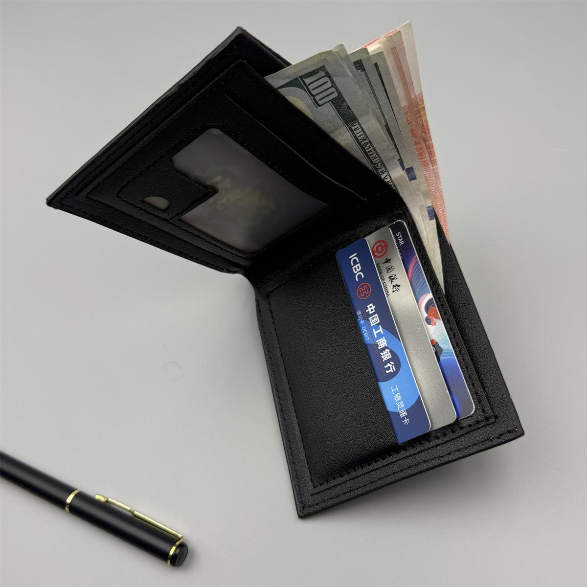 New wallet, short men's bag, high-end, simple style, multiple card slots, large capacity, business and leisure