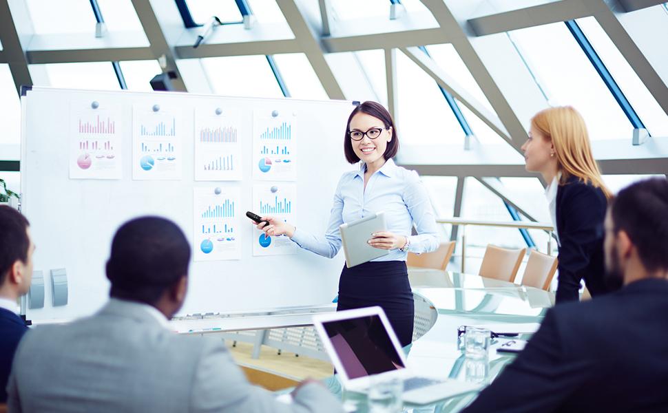 Wireless Presentation Clicker PowerPoint Presenter Remote : USB Type C Clicker with Red Laser Pointer Long Range PPT Control -Power Point Google Slide Advancer for Mac Laptop PC Computer Keynote