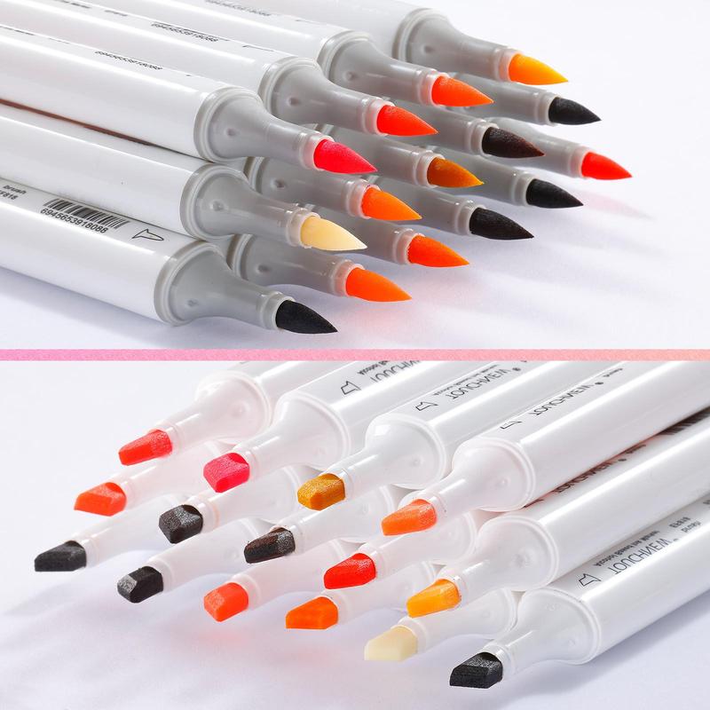 TOUCHNEW Dual Markers Brush Pen, Portrait Color Markers for Artist Adults Coloring Illustration, Art Supplies for Professional Artists, Paint Pens Set