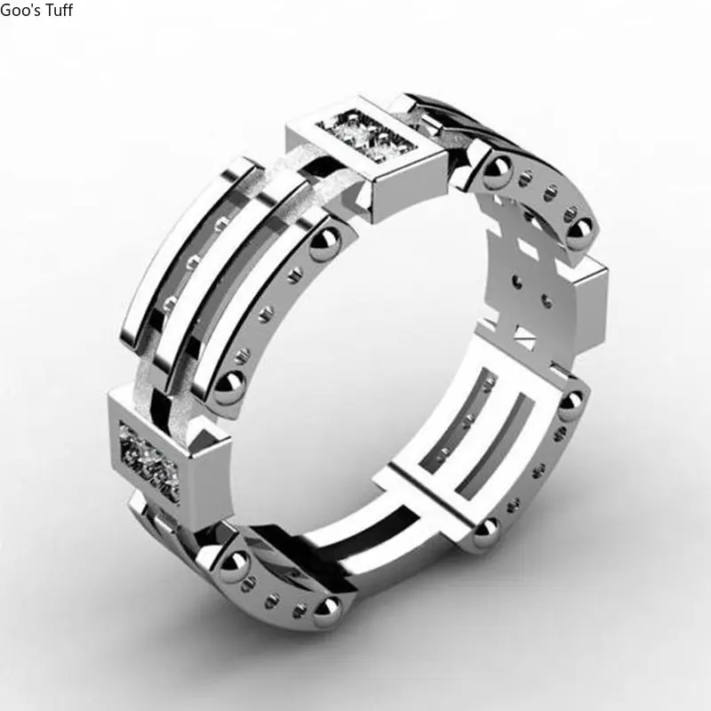 Punk‑aesthetic minimalist silver‑plated finger ring unisex fashion jewelry accessory for men women daily street party casual outfits