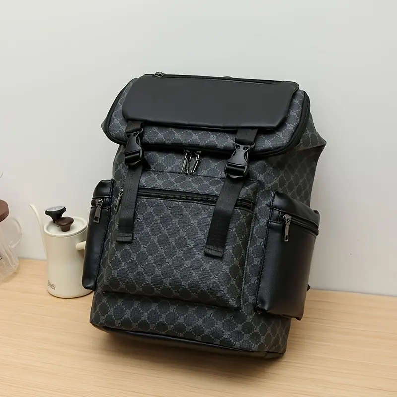 Lightweight Unisex Large Capacity Backpack | Stylish PU with Multiple Compartments, Adjustable Straps, Tablet Sleeve & Mesh Bottom for Travel, School, Outdoor Activities and Daily Use