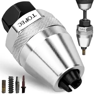 Stud Extractor Tool, Broken Bolt Remover for Gripping and Removing 1/4" to 1/2" Damaged, Painted Over and Rusted Tight Studs and, CR-MO Stud Remover (3/8” Drive)