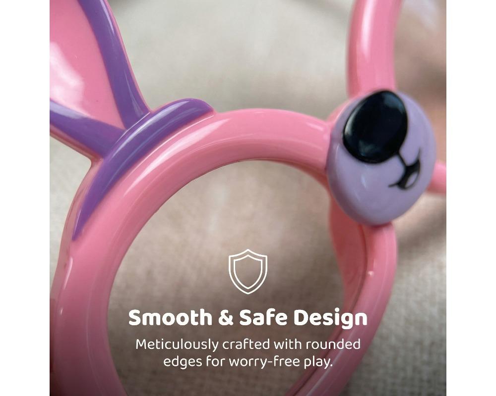 Cute Bunny Ears Kids Sunglasses 3D Cartoon Character Sunshades for Toddlers Multi-Color Decorative Eyewear for Summer Photos Lightweight Outdoor Sun Protection for Children Toddler Holiday Accessory