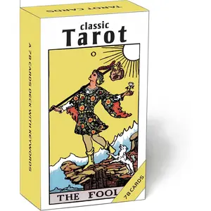 Classic for Beginners With Meanings - 78 Deck Set for Learning and Fortune Telling (White)