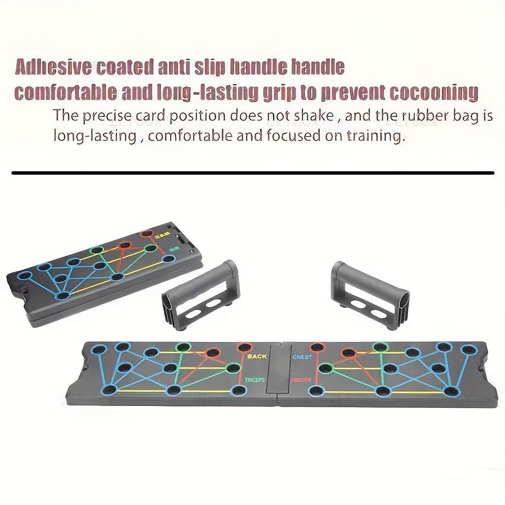 1 multi-functional prone push-up board training system with Pushup Handles - Heavy-duty home fitness equipment, non-slip surface, suitable for core, chest, arm, leg and back exercises - Universal fitness system for both men and women (black)