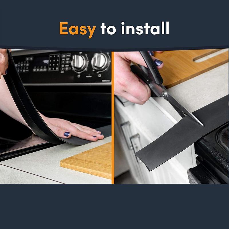 Silicone Gap Sealing Strip, 1-Pack High-Temperature-Resistant Countertop Seal, Prevent Spills & Keep Kitchen Gaps Clean