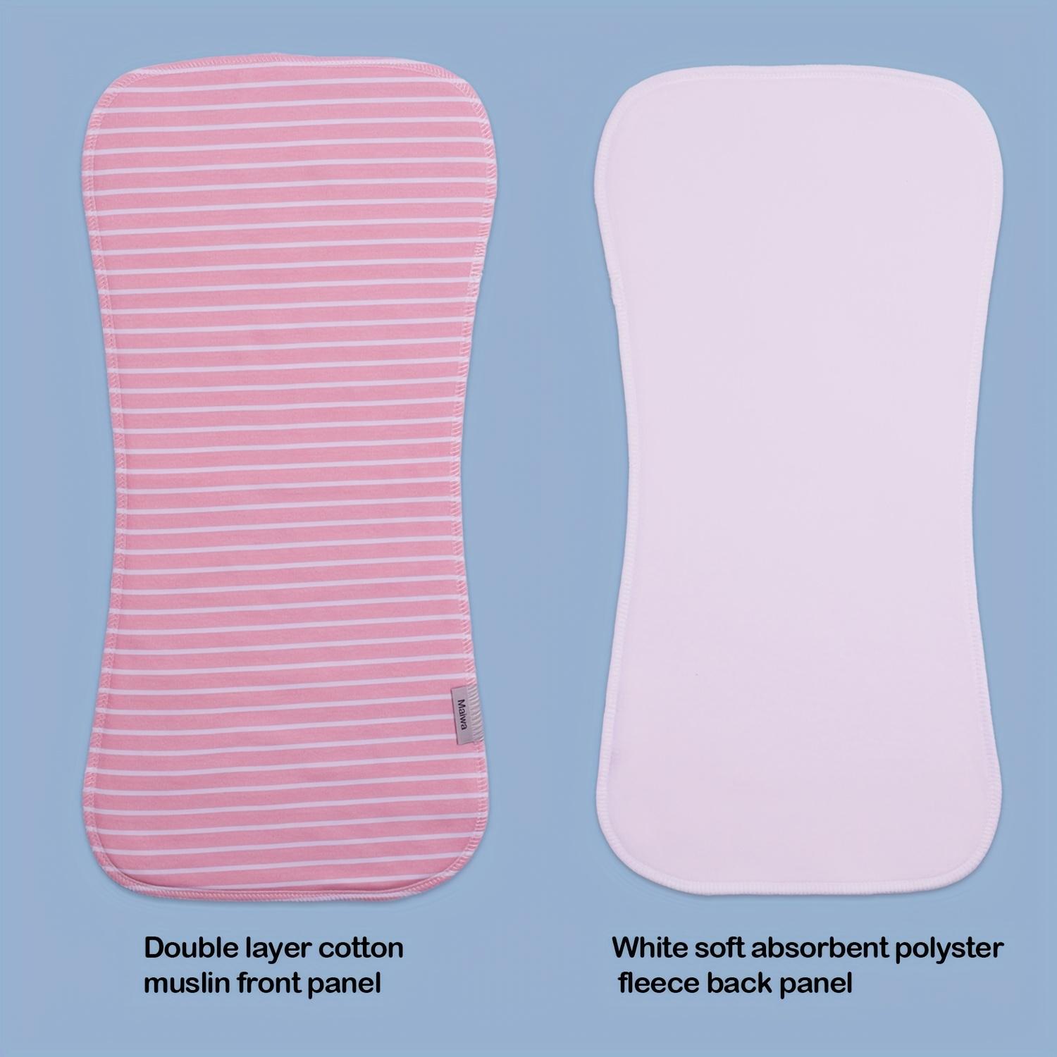 5 Pack Four-Layer Muslin Baby Burp & Feeding Cloths – Soft Absorbent Bibs & Towels for Boys & Girls, Breathable Newborn Nursing Cloths for Spit-Up & Drooling