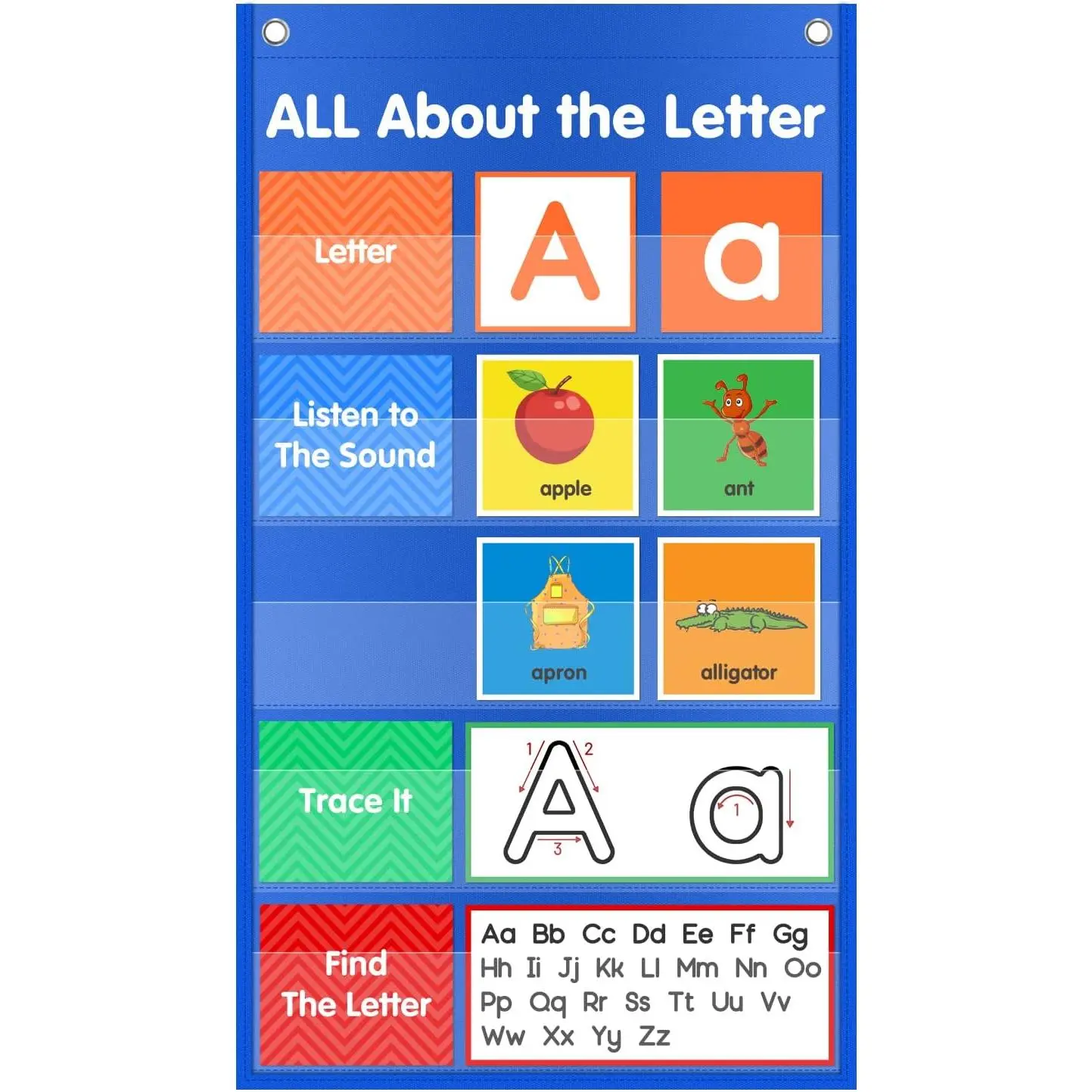 Letter of The Day/Week Pocket Chart,  About Letter Pocket Chart ()