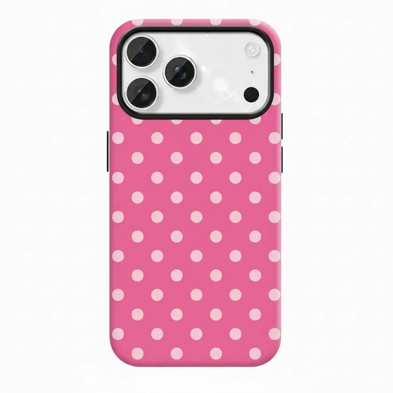 Preppy Hot Pink Polka Dot Phone Case, Cute Coquette Aesthetic Phone Cover,Hot Pink & Light Pink Polka Dot Aesthetic  iPhone Case for iPhone 17 16 15 14 13 12 11 Pro Max & Samsung 22-26Galaxy