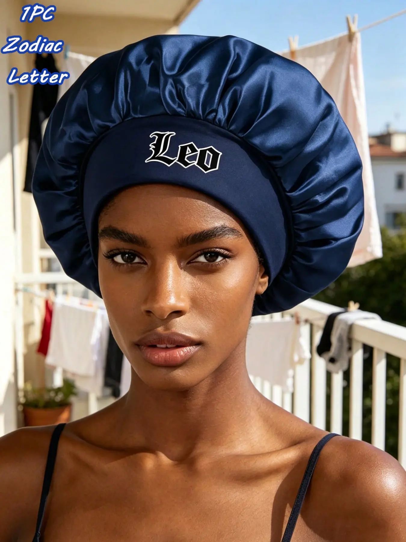 1PC Custom Zodiac Sleep Cap, Skin‑Friendly Night Hair Bonnet, Dry‑Hair‑Friendly Sleep Bonnet, Unisex, For Overnight Business Trips, Overnight Hair Care, Unique Keepsake Item