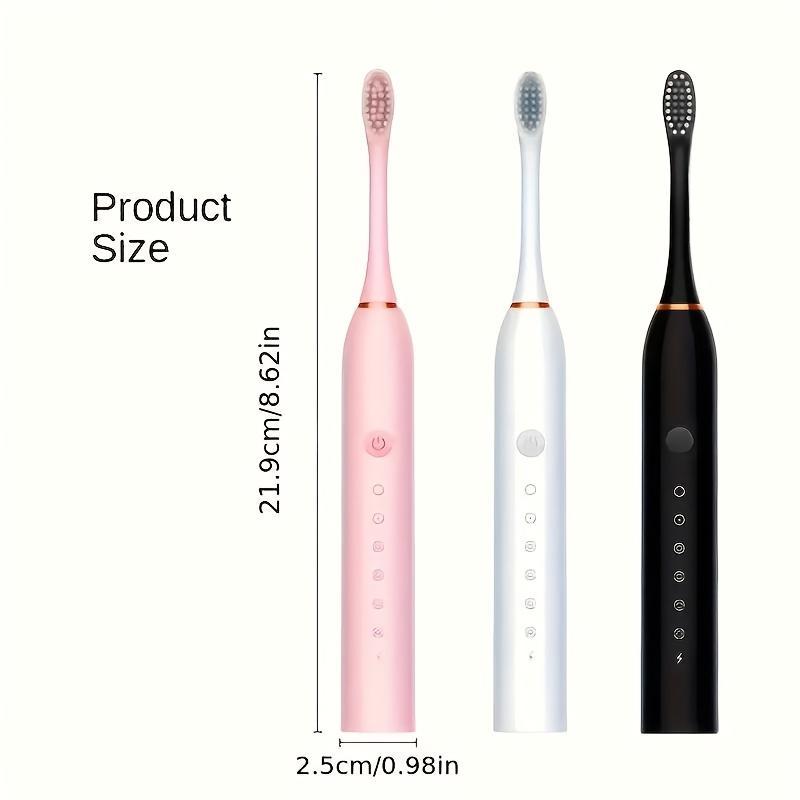 Smart Electric Toothbrush with 6 Modes - Effectively Cleans Teeth & Gums, Rechargeable USB Electric Toothbrush with Replacement Head, Sonic Electric Toothbrush for Adults - for Oral Hygiene - Great Gift for Family & Friends