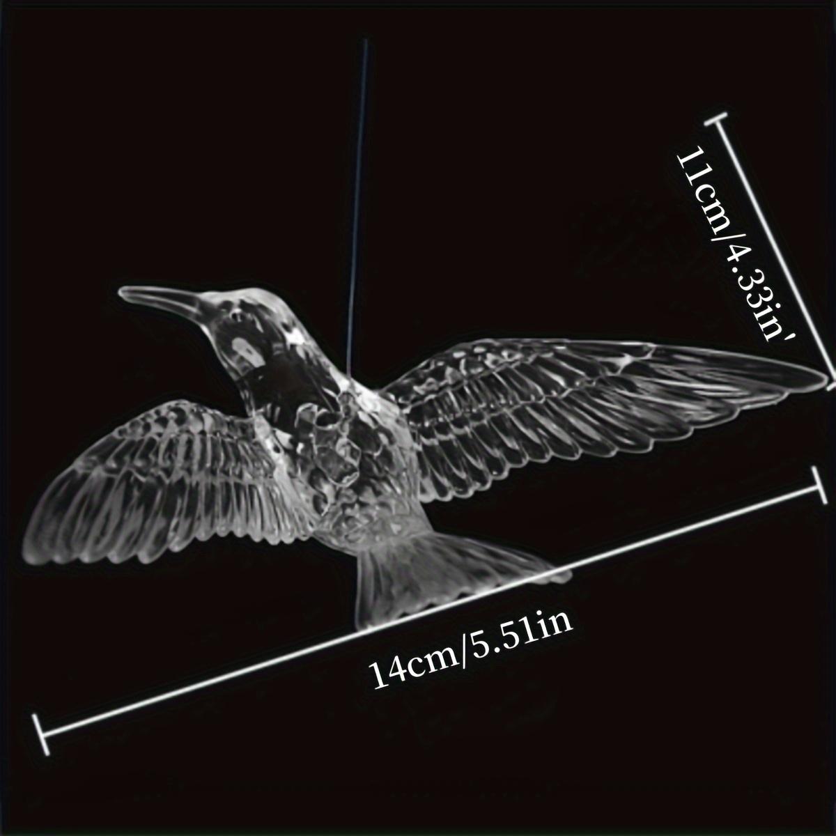 10-piece set of large hummingbird acrylic ornaments, with 1968.5inch string - suitable for weddings, New Year's, and home display (lights not included)