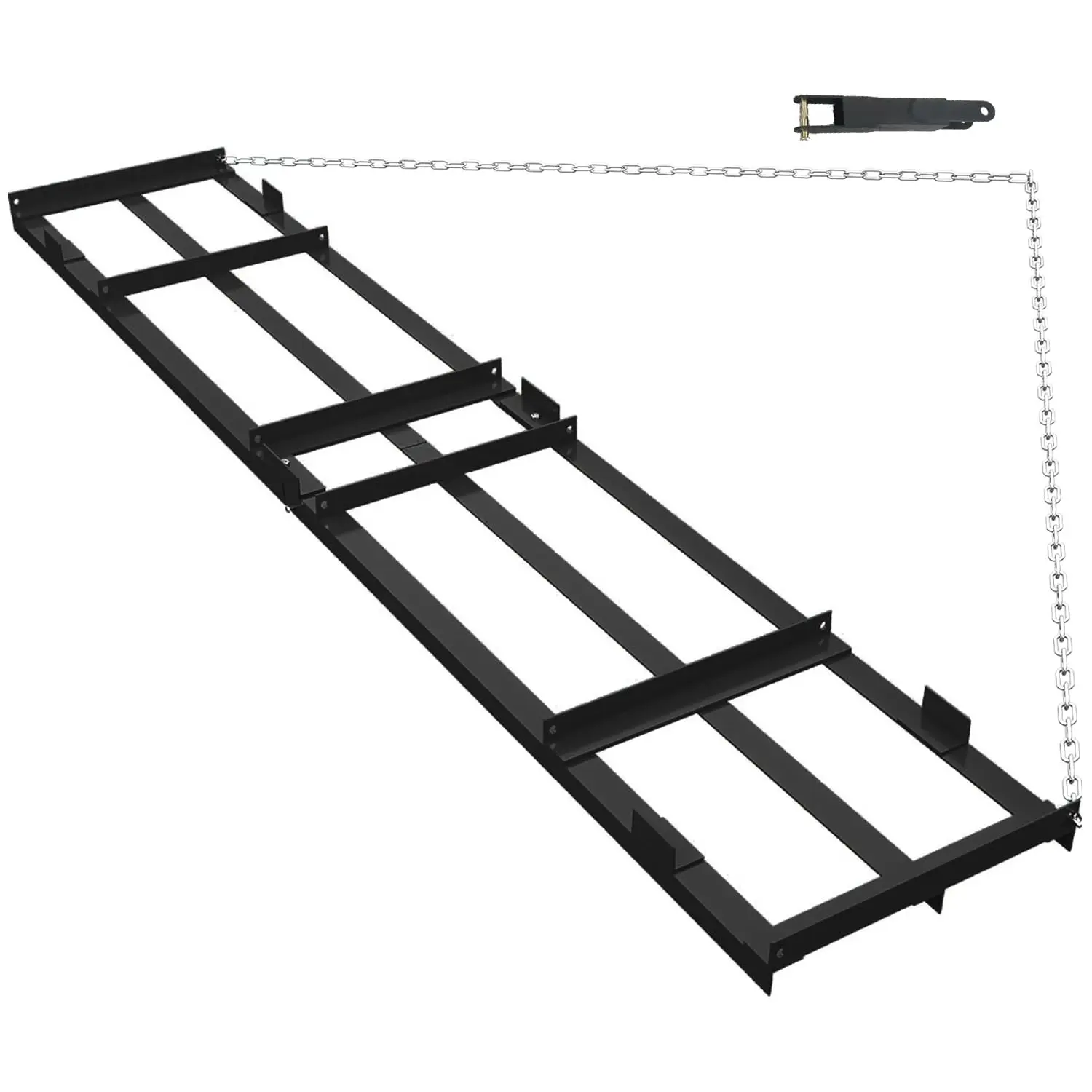 Heavy Duty Drag Harrow – 4ft/8ft, For ATV, Tractor, Mower | Gravel Driveway Leveler, Lawn Rake | Adjustable Weight, Steel Tines | Chain Hitch, Easy Assembly | Rust-Resistant | Yard Grading Tool | Farm & Garden Attachment | Professional Grade