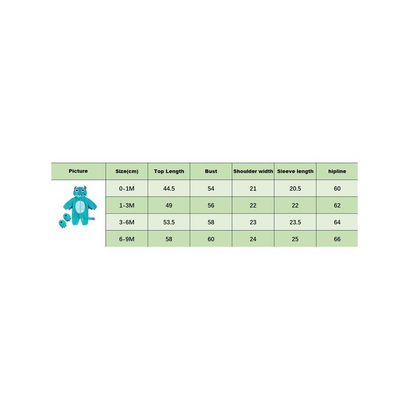 Baby Boys Halloween Dragon Costume Long Sleeve Hooded Zip Up Jumpsuit for Cosplay Costume