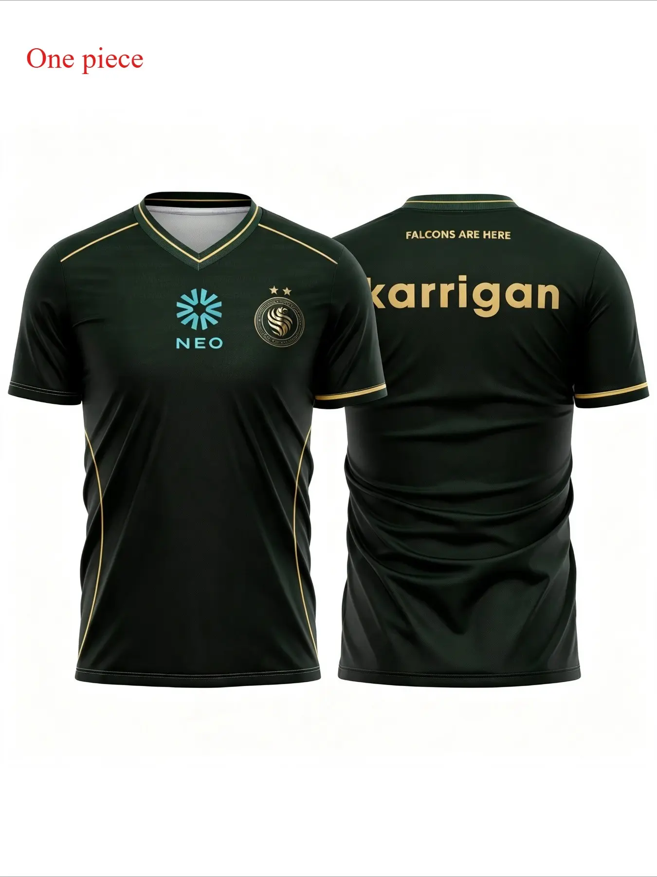 Team Falcons 2026 Training Gear, Cs2 Esports Karrigan Fan Tee, New Design, Custom ID T-Shirt, Men's 3D V-Neck, Summer Sweat-Wicking, Loose Fit