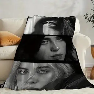 Billie Style Flannel Blanket – Warm Cozy Soft Plush Throw Blanket for Bed, Sofa & Home Decor – Thoughtful Gift for Friends & Family – Travel & Picnic Use