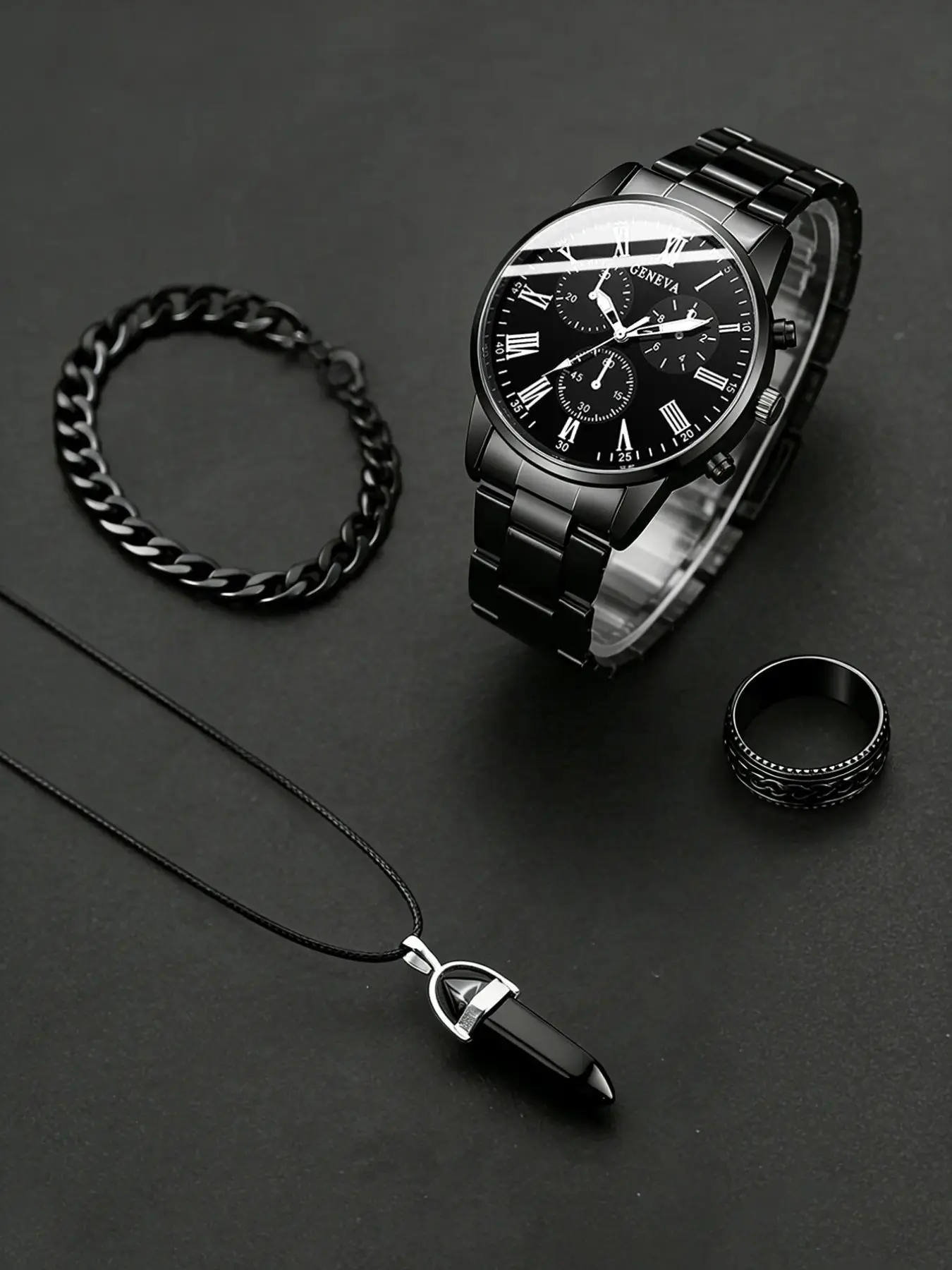 Men's Analog Quartz Movement Wristwatch with Alloy Strap and Round Dial, Modern Sport-Style Watch for Business and Casual Wear