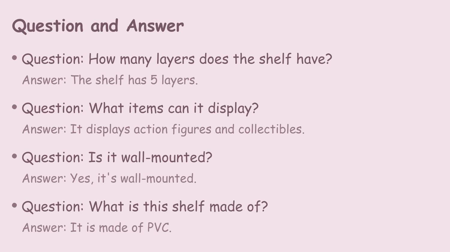 Adjustable Wall-Mounted Display Shelf, 5 Layers Storage Rack for Action Figures, Mini Blocks, Collectibles, Modern Home Decor Organizer, Wall Mount Design