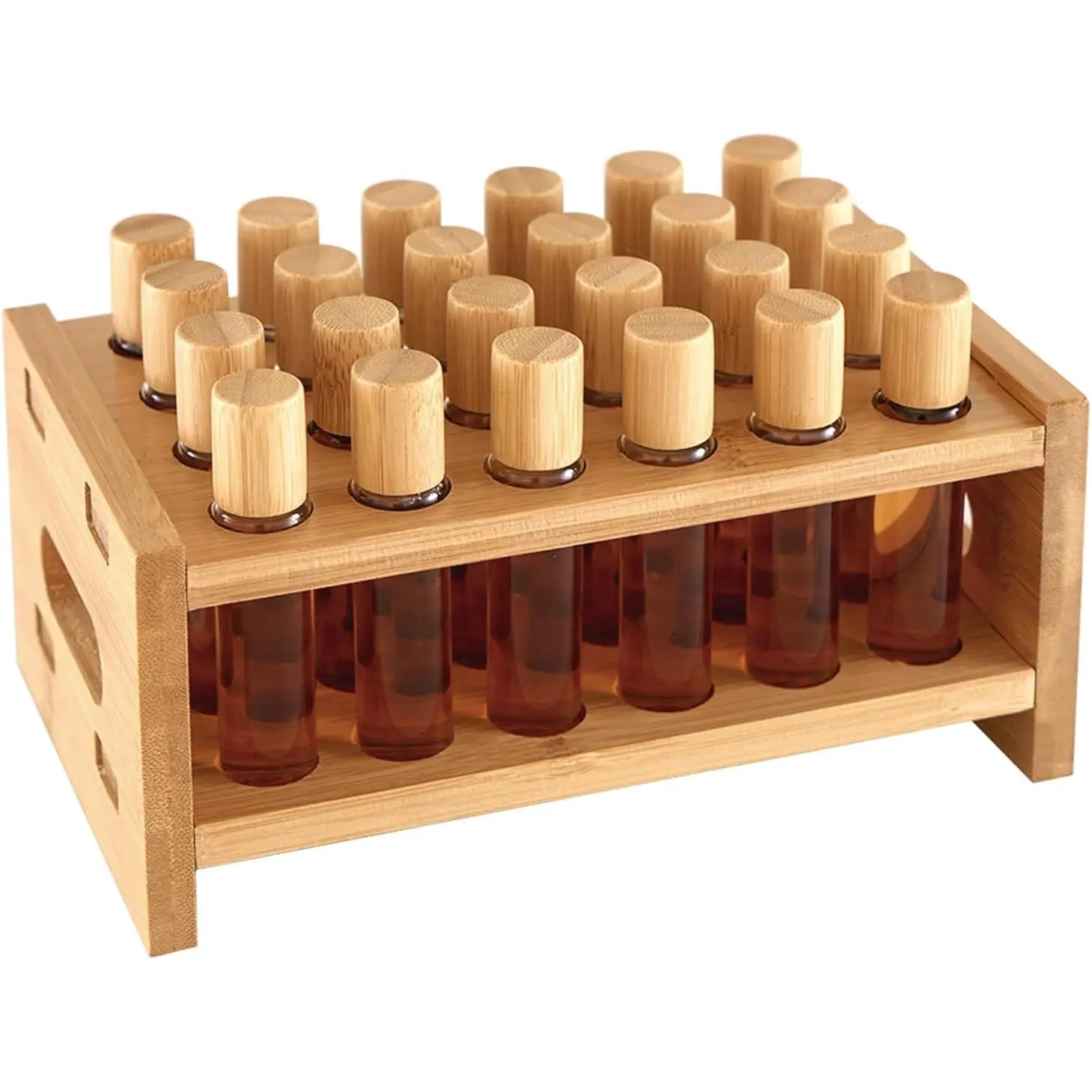 Perfume Holder Compatible with Scentbird, Ultra-Sturdy Design Roller Ball Perfume Organizer Display Stand, Tool-Free Setup, 24 Slots for Perfume Oils, Lip Gloss, Lipstick, Essential Oil