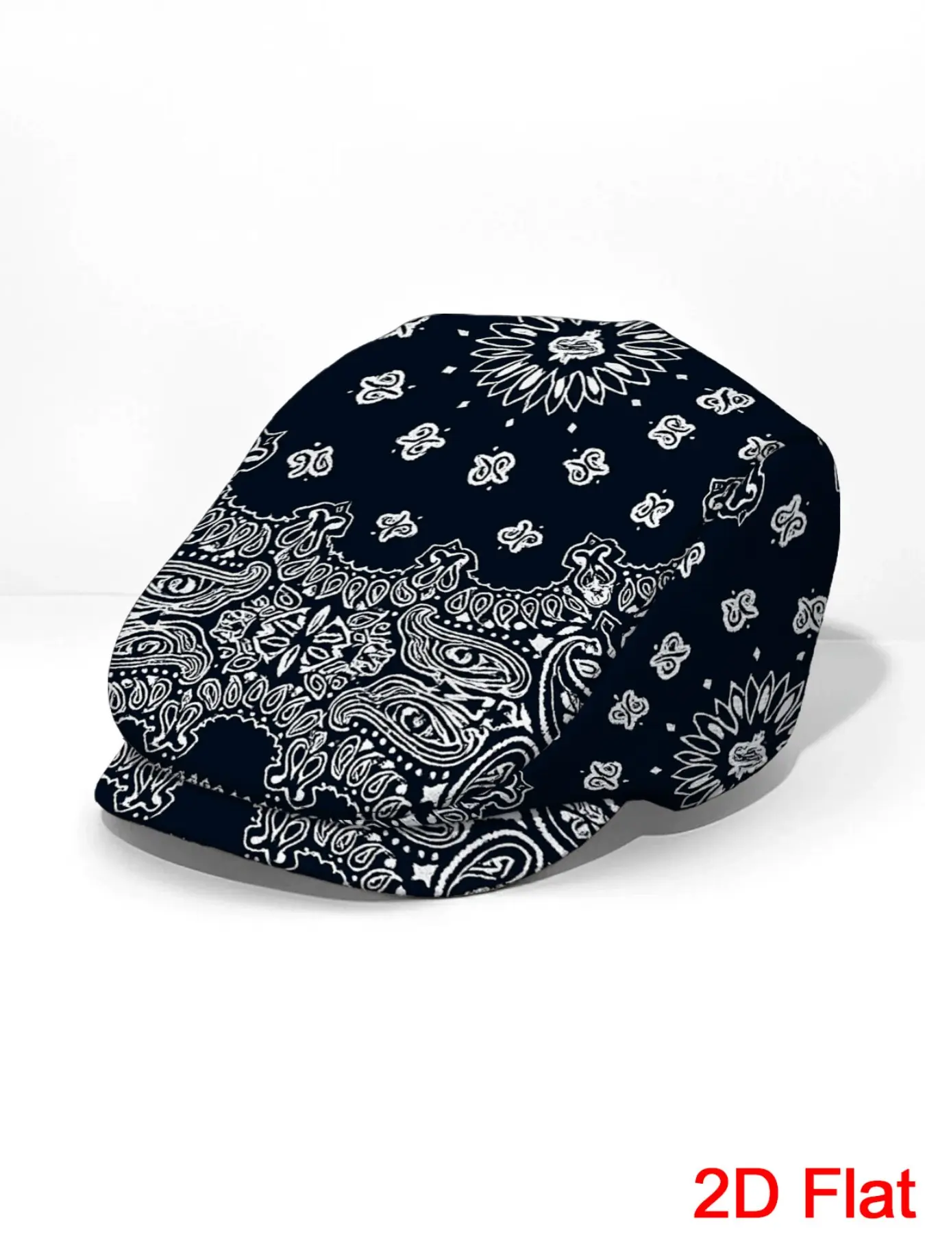 1pc 2D Flat With Paisley pattern bandana design Print Adjustable Flat Cap Painter's Hat Ivy Cap Vintage Gentleman's Hat For Men Women Perfect for All-Day Use Durable Headwear Sports Making It Ideal for Travel