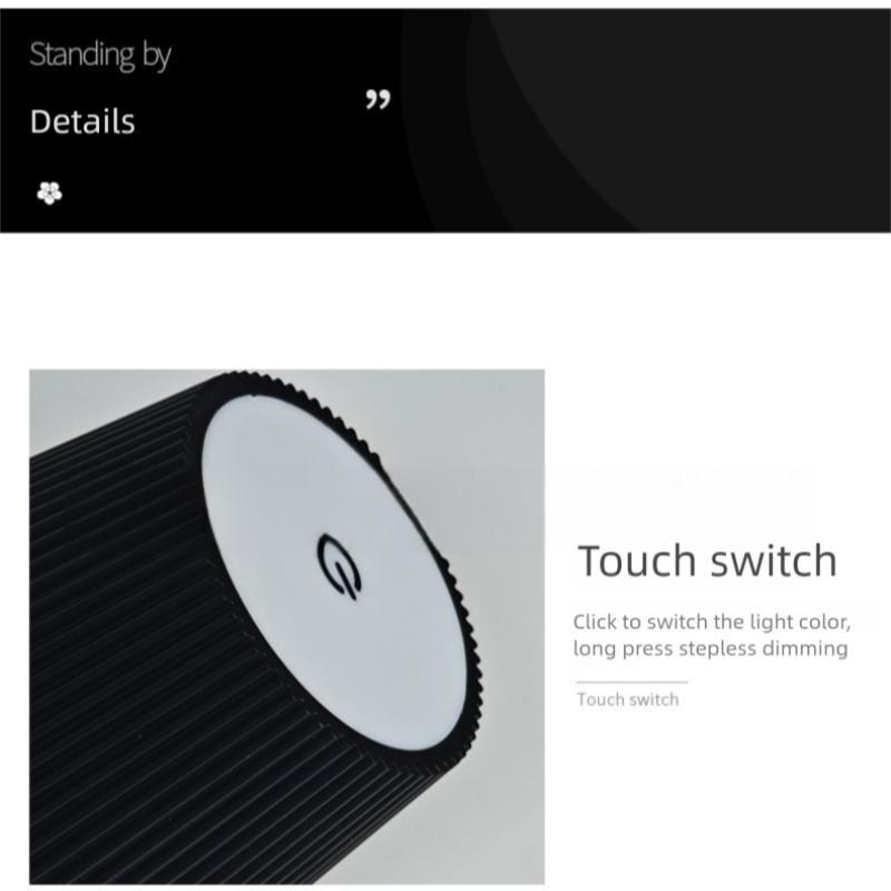 Wireless Bottle Lamp with Touch Control, Adjustable 3 Colors and Dimmable Light, Ideal Nightlight for Bar and Desk Use, Table Bedside Lamp