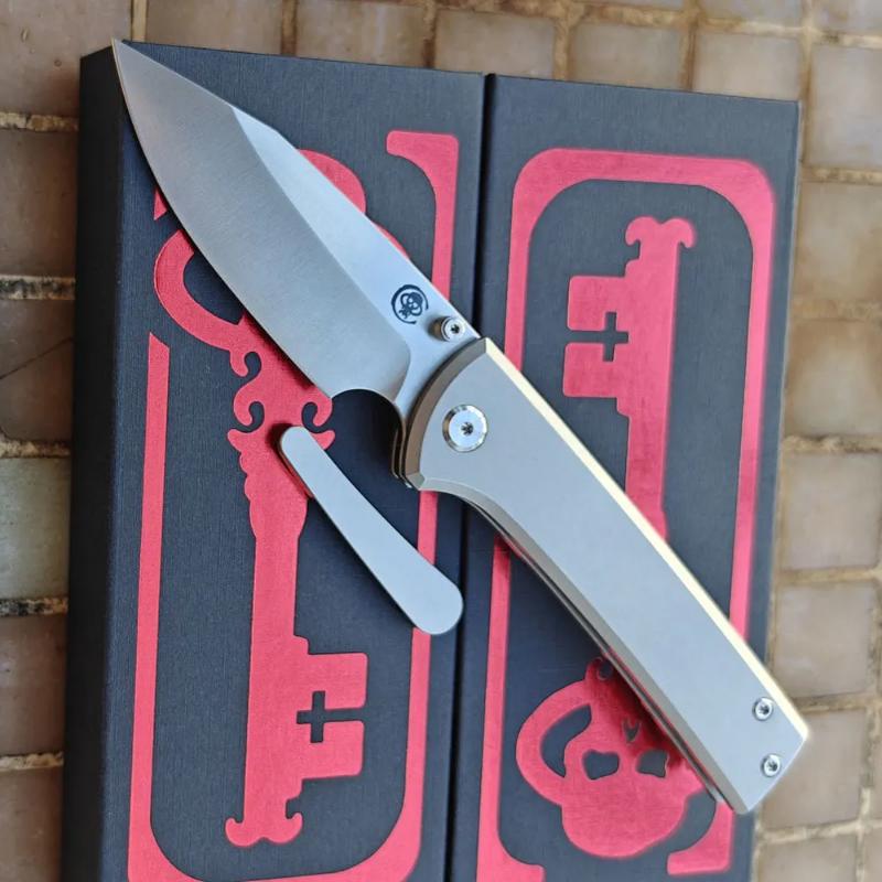 JUFULE Chaves Scapegoat Street Ceramic Bearings Titanium Mark M390  EDC Tool Camping Hunt Outdoor Tactical Folding Knife