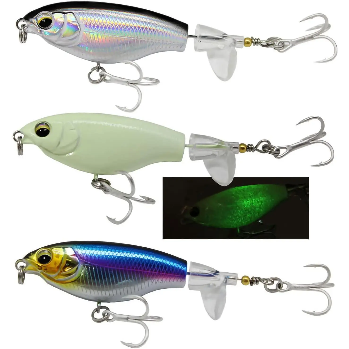 Topwater 90 Top Water Bass Pencil Plopper Fishing Lures - Bass & Pike Lures for Freshwater or Saltwater