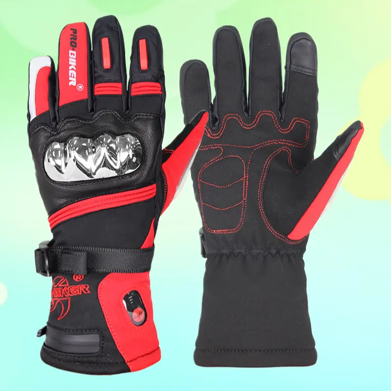 Electric Thermal Riding Gloves for Adults & Bicyclists, Full Finger Windproof Sports Gloves with Built-in Heating for Motorcycle & Dirt Bike Biking, Dirt Bike Riding Sports Gloves, Cycling