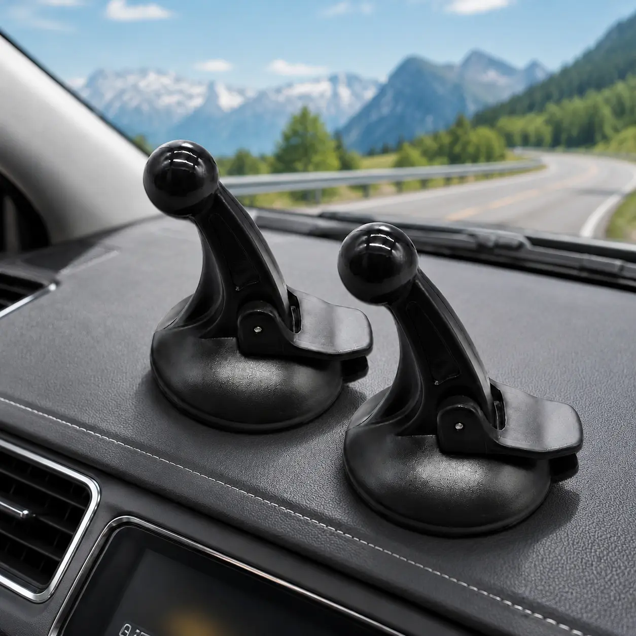 2 Pack GPS Windshield Mount Holder Suction Cup Car Dashboard Stand Compatible with Garmin Nuvi Navigation Devices