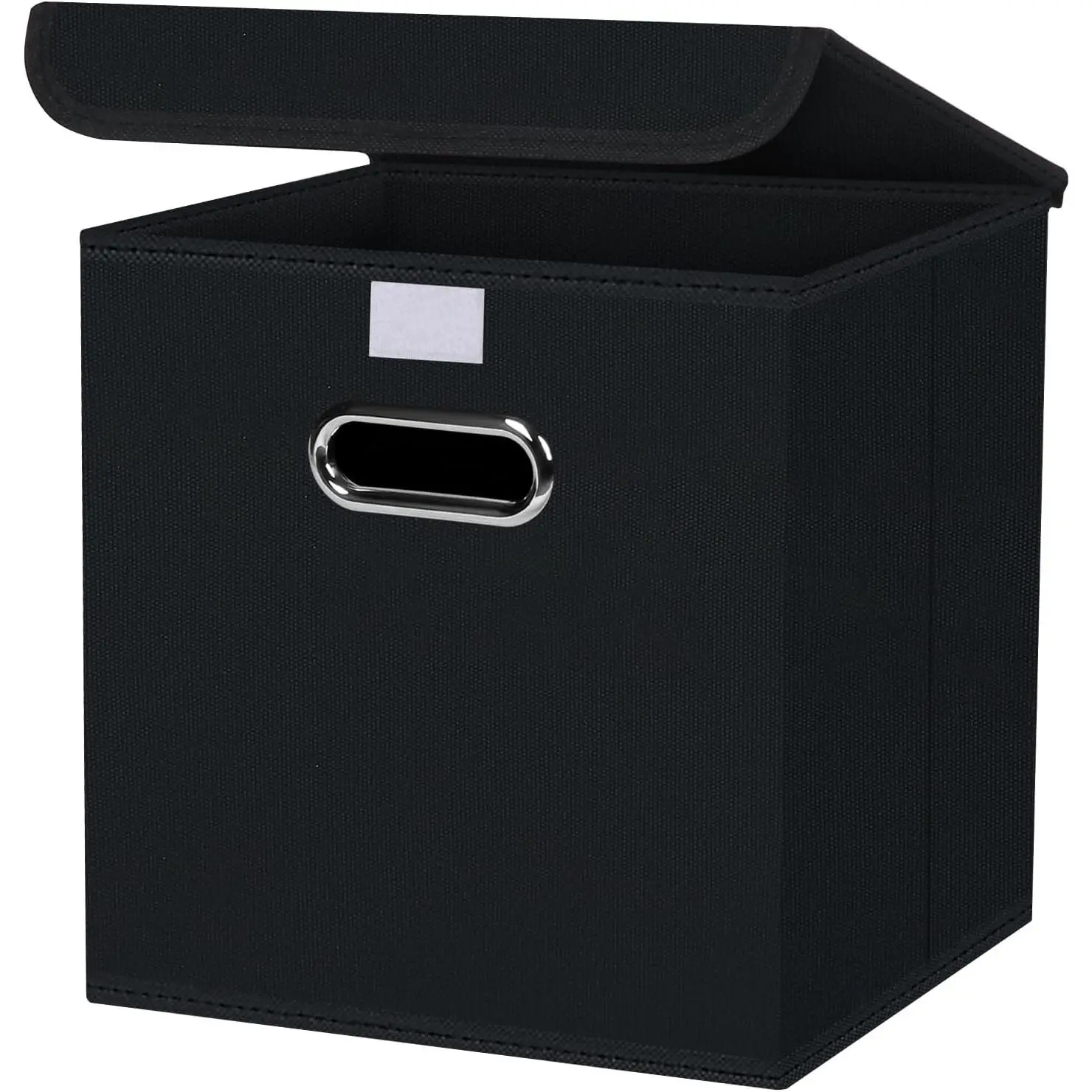 Fabric Storage Cube Bins with  Closet Organizers collapsible storage bins basket with Handles for ,Storage Boxes for Organizing,1 Pack,(Black)