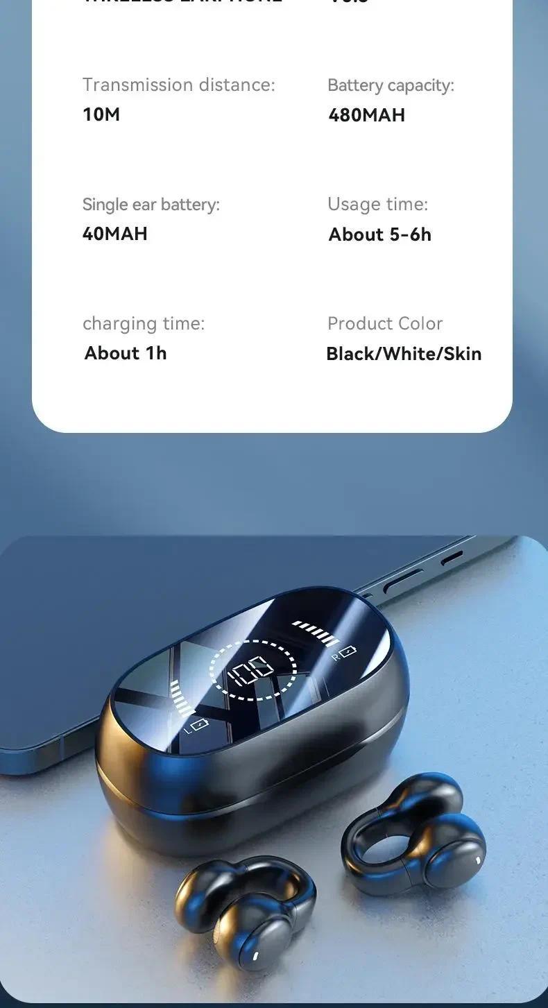 New Model 2026 X51 Wireless Earbuds Bluetooth Headset Charging Earphones Bone Conduction Headphones Sport With Mic free