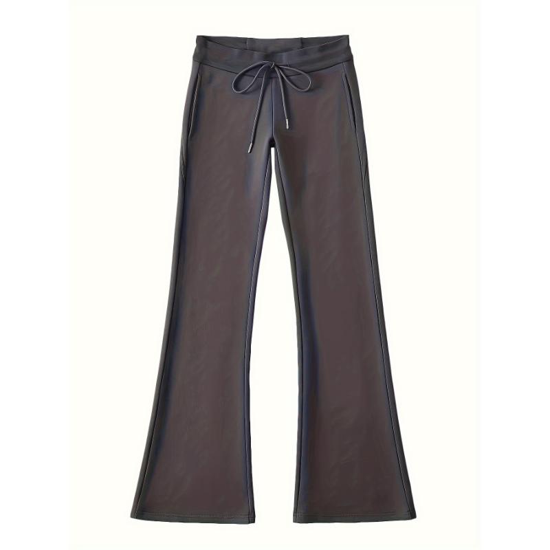 Drawstring Flare Leg Pants, Casual Forbidden Pants For Spring & Summer, Women's Clothing Drawstring Flare Leg Pants, Casual Forbidden Pants For Spring & Summer, Women's Clothing
