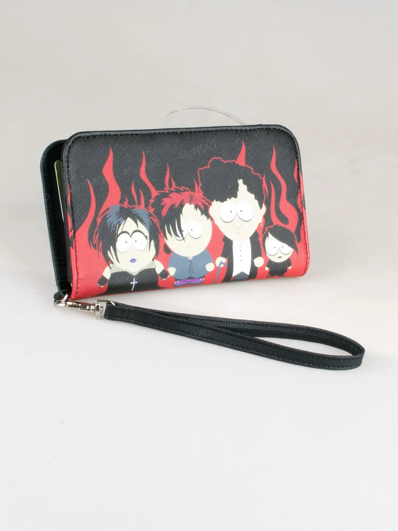 High-Quality Anime Print Wrist Phone Wallet, Fashionable Personalized Card Holder, ID Window, Coin Pocket, Mobile Bag, Multi Functional Wristlet