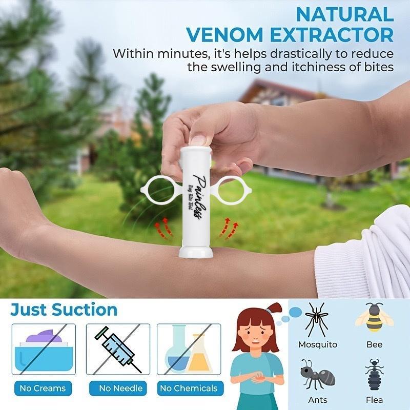 Bug Bite Suction Tool, Multifunctional Venom Extractor for Outdoor Relief, Portable First Aid for Camping, Hiking & Backpacking