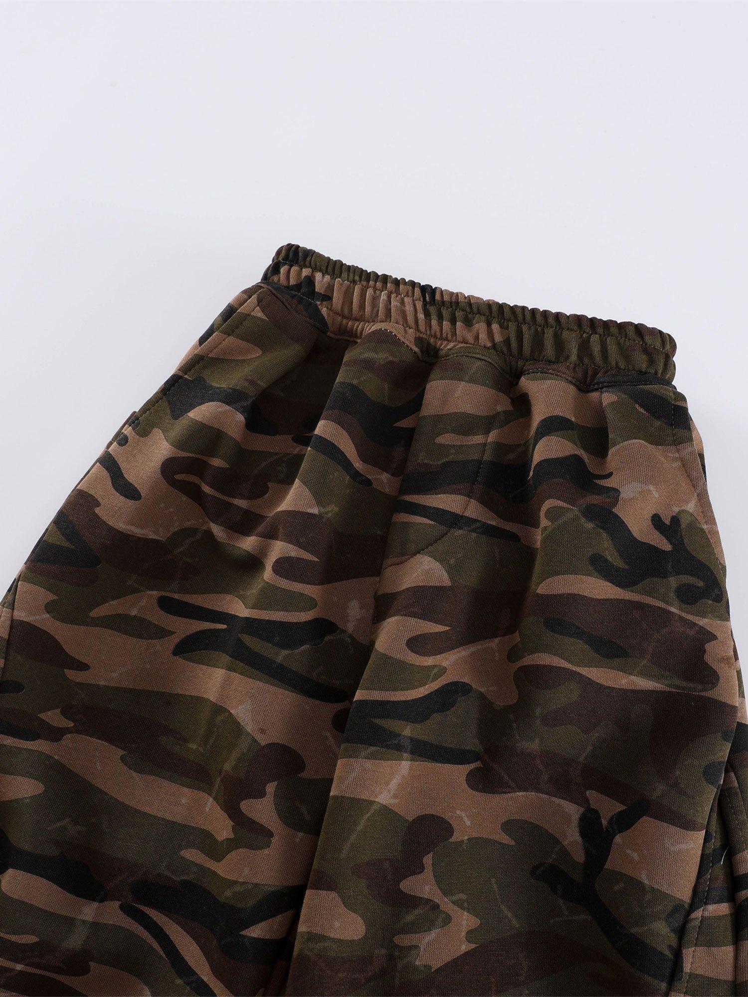 Girls' Camouflage Pants - Elastic Waistband, Camo Pattern, Long Trousers for Fall/Winter, School, Playground - Durable & Easy-Clean Fabric - Casual Outfit Essential, for OutdoorGift