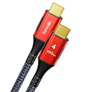 240W Thunderbolt 4 Cable 3.3FT, 40Gbps USB 4 Cable, 8K@60Hz, 4K@144Hz USB C Display Cable for iPhone 17, Mac mini M4, Docking, eGPU, SSD, Surface Pro, MacBook Pro M4 M5