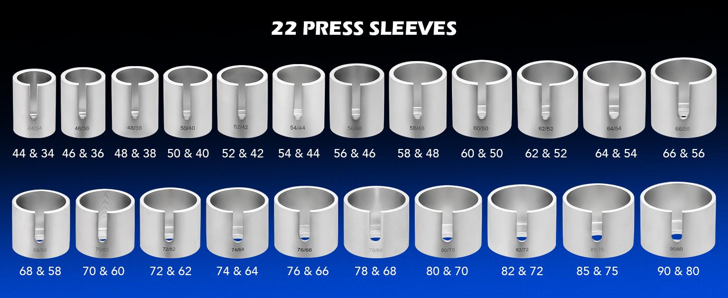 Orion Motor Tech Bushing Press Kit, 27pc Pull and Press Sleeve Kit for Most LCV HGV Engine Cars Vehicles, Universal Seal Bearing Bushing Removal Installation Tool Kit 5 Pulling Spindles with Nuts Case, Limited Time Deal