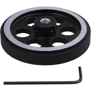 65mm Diameter Aluminum Industrial Encoder Meter Wheel for Rotary Encoder with Wrench & Screws