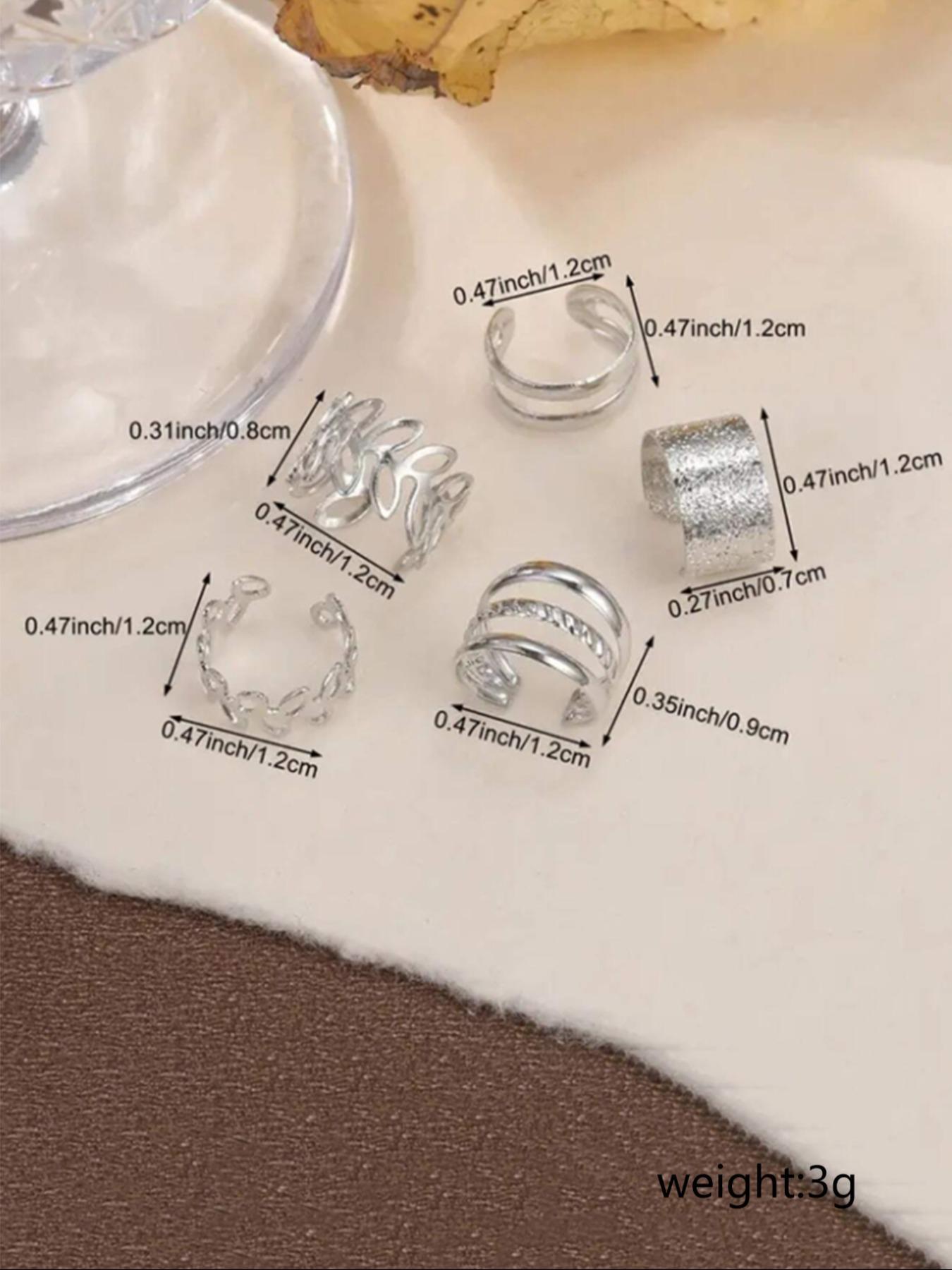 Women's 2024 Summer Hollow Out Ear Cuff, Hollow Out Design C-shaped Ear Cuff, Ear Jewelry for Party, Daily Decor for Girl