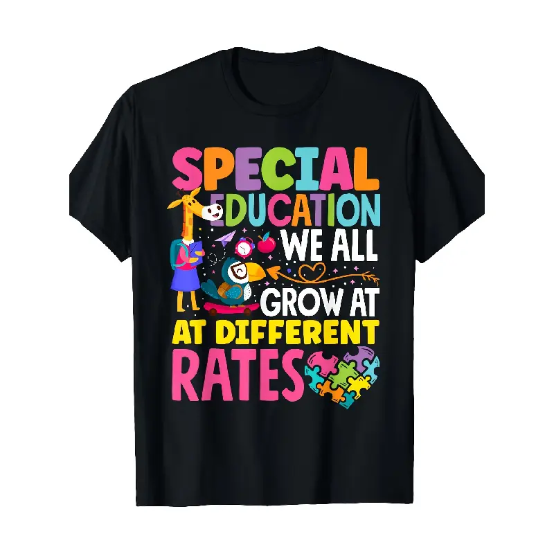 T-Shirt For Special Education Paraprofessionals, Made Of 100% 180G Fabric, Perfect For All Seasons. A Fun Design Suitable For Sports Enthusiasts, Ideal For Gym And Outdoor Use.
