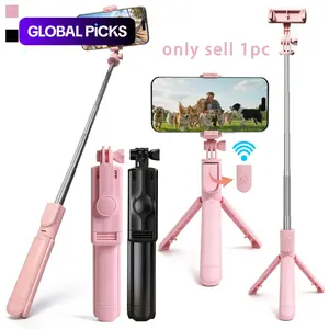 Extendable Phone Selfie Stick with Wireless Remote & 360° Rotating Tripod Stand, Portable, Compatible with iPhone, Samsung & Android Smartphones, Selfie Accessories