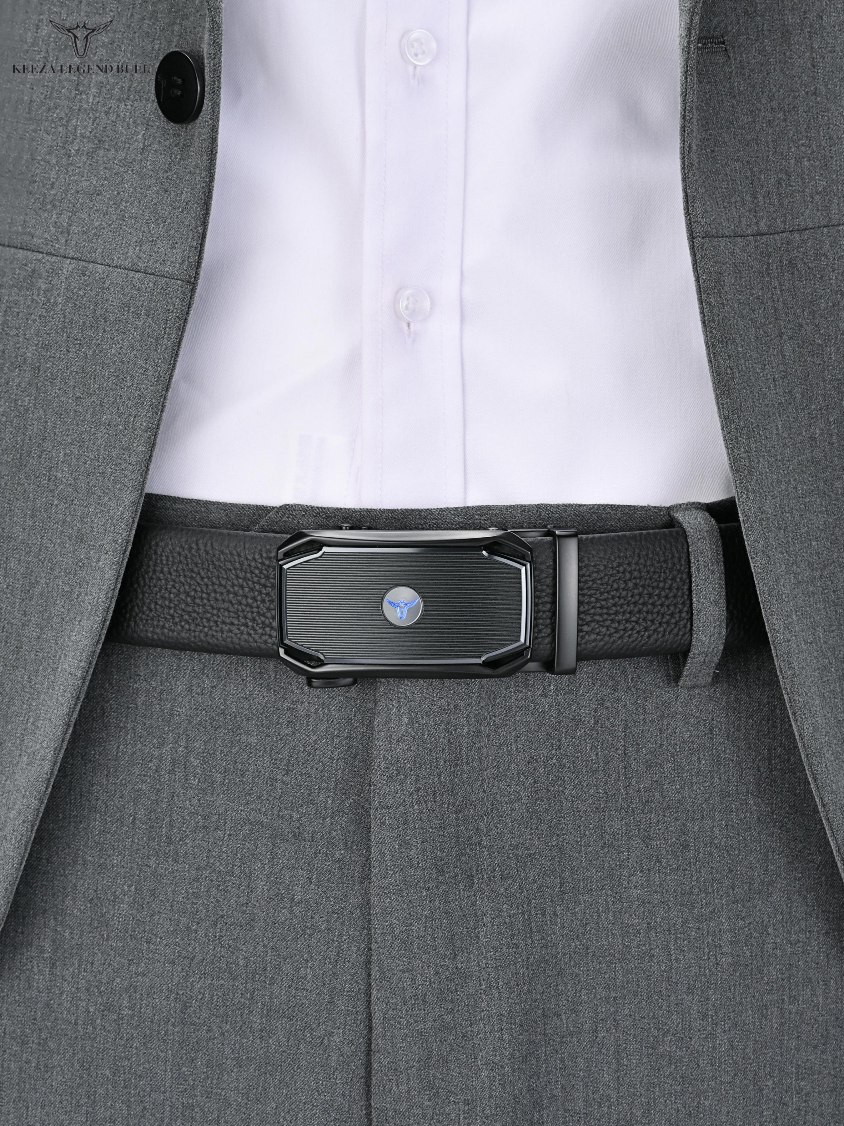 Men's Business Fashion Belt, Automatic Buckle Belt, Casual Waistband for Jeans Trousers, Fashion Belt for Party, Daily Clothing Decor, Trendy All-match & Exquisite Belt for Gift