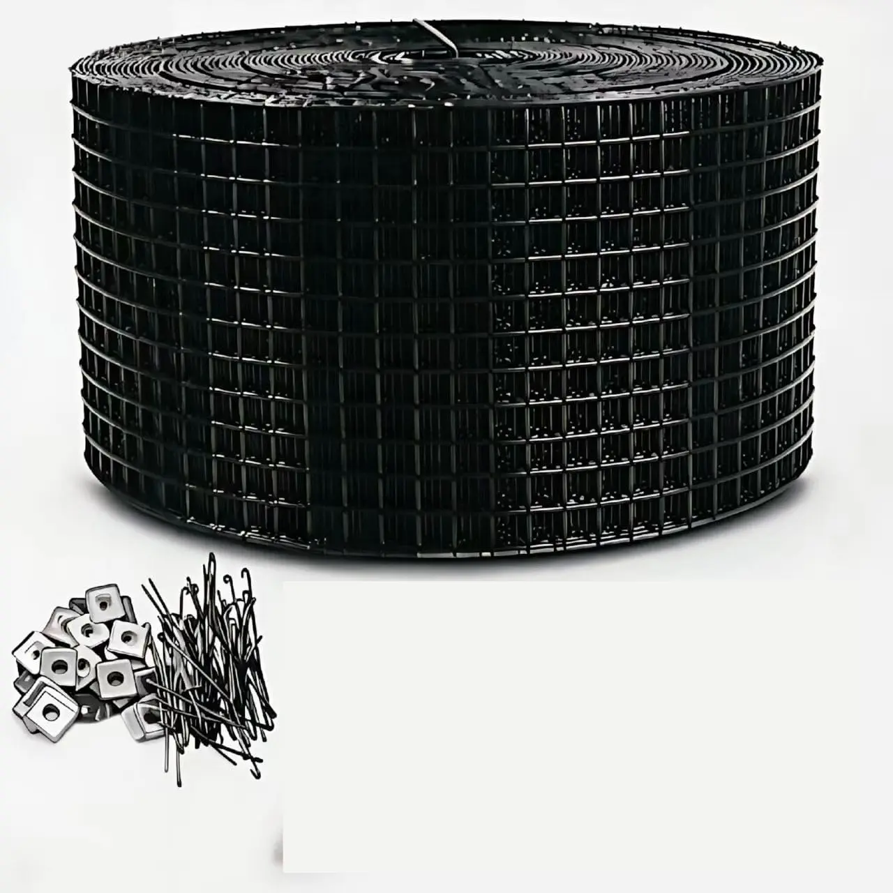 Solar Panel Bird Guard Mesh 6In x100 Ft 60 Fasteners Solar Critter Guard Solar Panel Pigeon Guard Bird proofing Solar Panel Bird mesh PVC Coated Galvanized net Pigeon Deterrent