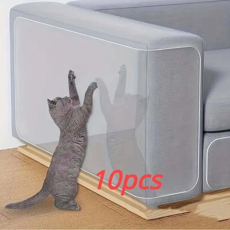 Cat Scratch Furniture Protector, Crystal Clear Couch Guards from Cats, Anti-Scratch Detergent Shield Tape for Sofa Fabric Leather Chairs Door, No Residue Self-Adhesive Pet Claw Deterrent