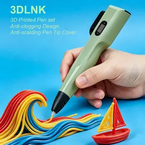 3D Printer Pen Set with 2m 20 Colors Filament, Anti-Clog Design, LCD Display, Compatible with Abs/pla, Ideal for DIY Crafts and Gifts